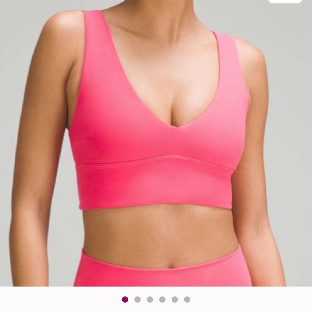 Lululemon Align V-neck Sports Bra - Pink Lipgloss Size 2